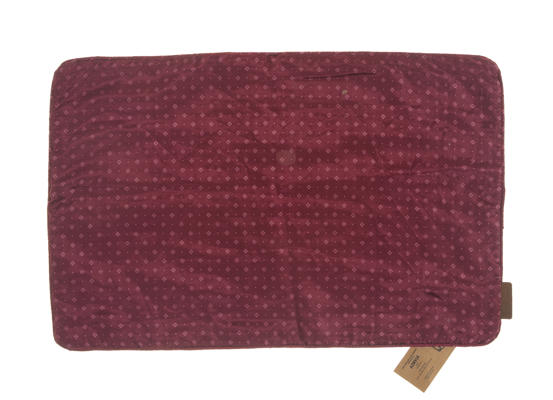Bordeaux rødt Silke pudebetræk 60x40 cm med fint mikromønster af små prikker, boheme etnisk vintage udtryk