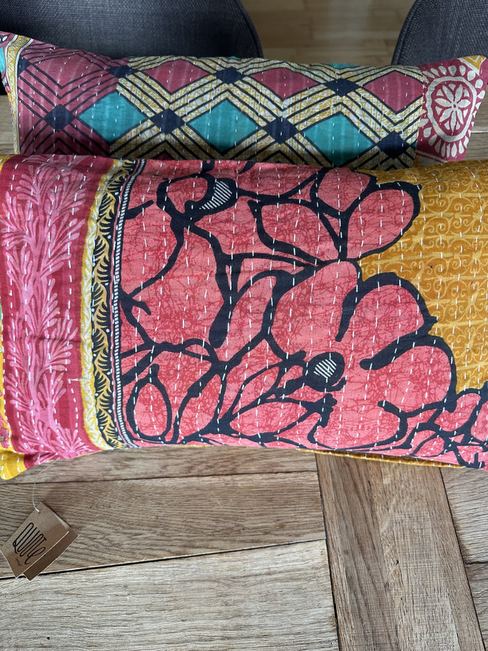 Kantha Duo 15 – 2 Sari pudebetræk 30×50 – Quote Copenhagen
