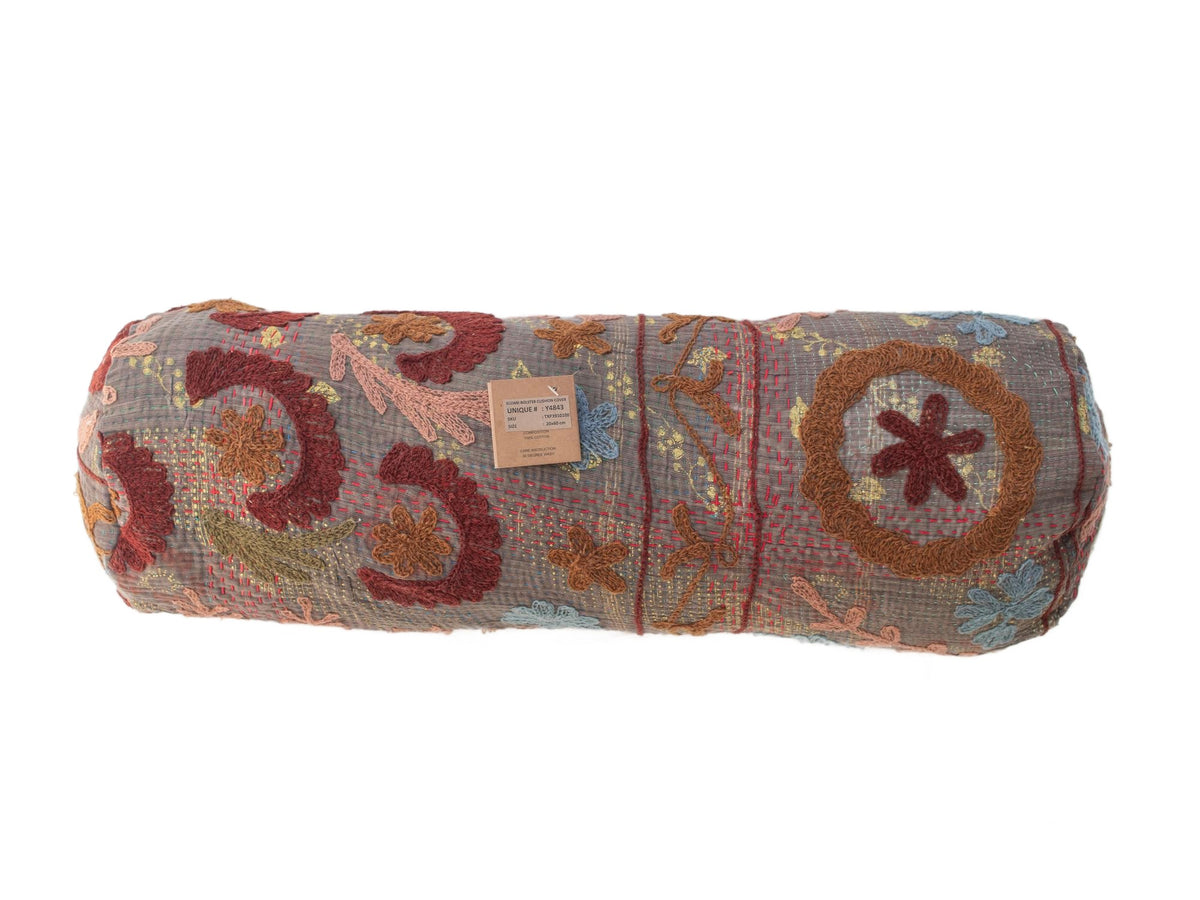 Suzani Bolster Cover Ø20x60