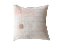 Sari Cushion Cover 50x50 – White Cream & Pink